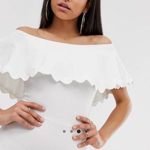 Bandeau Body-con White Dress